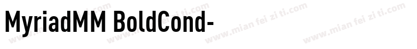 MyriadMM BoldCond字体转换